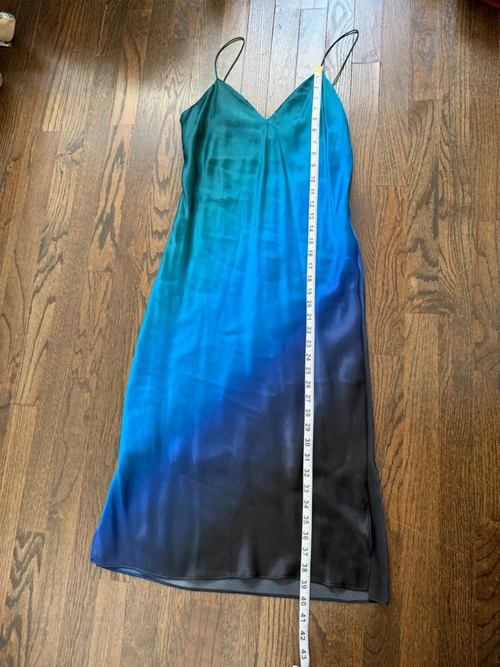 NWT Cami NYC Teal to Deep Blue Gradient Slip Midi Dress - Picture 8 of 9